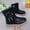 Black, variant on Dpytoraw Children Shoes With Thick Heels And Soft Soles Mid Length Boots For Big Children Bow Leather Boots Mid Tube Warm Boots Size 3.5-4 Years