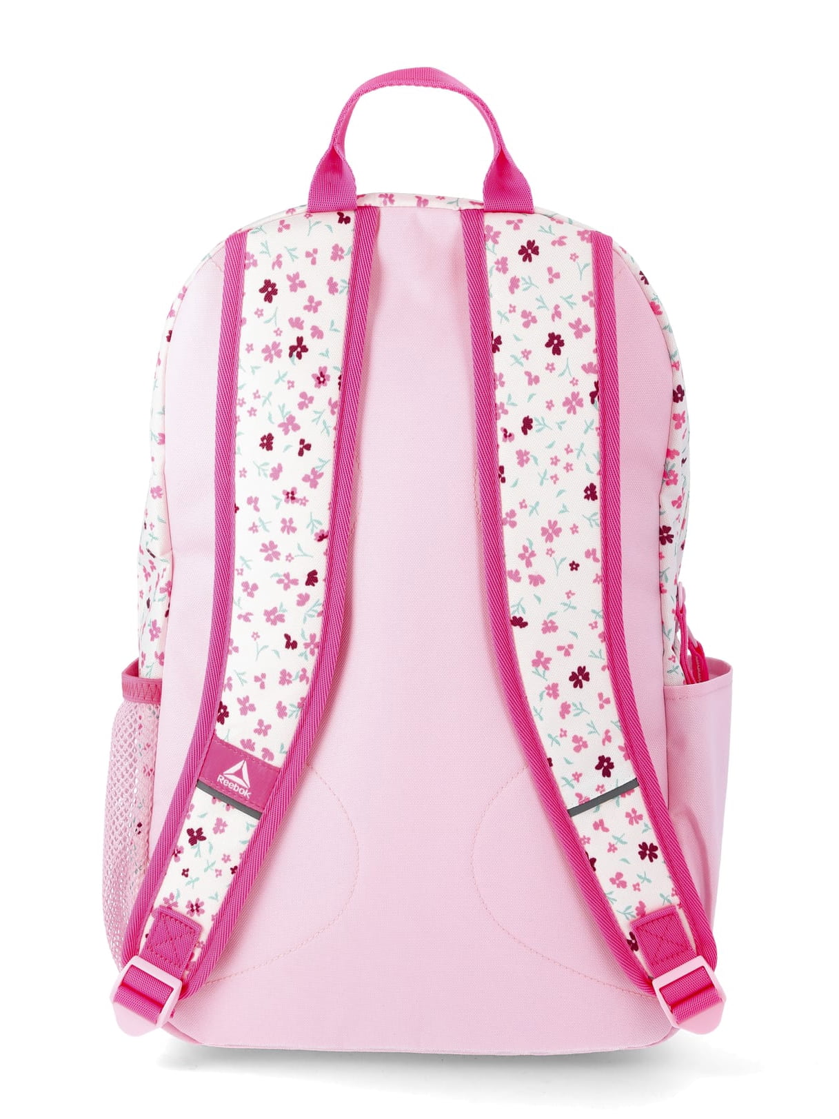 Reebok Girls' Riley 17" Laptop Backpack with Lunch Box Set, 2-Piece, Pink Floral