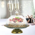 thumbnail image 4 of Dosaele Cake Stand Tray Glass Ceramic Dome Display Crystal Stands Wedding Tall Dessert Snack Goods Lid Round Inch 8 Cover Plate, 4 of 6
