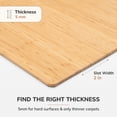 thumbnail image 6 of Anji Mountain 44" x 52" Bamboo Chair Mat for Carpet and Hard Floor, 5mm - Rectangular with Lip, Natural, 6 of 9