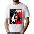 thumbnail image 1 of [Camisetas con estampado gráfico de Spy Vs Spy] Camisetas con estampado gráfico alfabético de Spy Vs Spy para hombre, talla grande - Suaves, cómodas y ligeramente elásticas - Camisetas informales de v, 1 of 5
