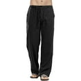 thumbnail image 1 of Faithtur Women´s Drawstring Pants, Summer Elastic Waist Solid Color Loose Lounge Pants with Pockets, 1 of 6