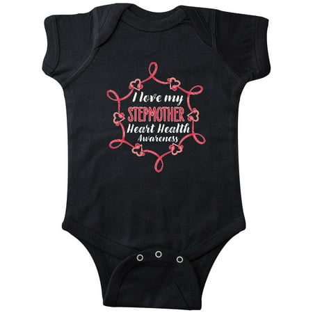 

Inktastic I Love My Stepmother Heart Health Awareness Gift Baby Boy or Baby Girl Bodysuit