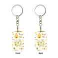thumbnail image 2 of Goofa Farm Bee Cute Honey Printed Rectangular Metal Keychain Bag Charm Floral Charm for Purse Keys Metal Keyring Gift for Women Accessories, 2 of 7