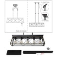thumbnail image 4 of 5-Light Rustic Farmhouse Chandelier for Dining Room Farmhouse-Style Chandelier 31.5" Industrial Fixture with White Sockets Adjustable Height Tiltable Spherical ShadesBlack Gold（Black）, 4 of 10