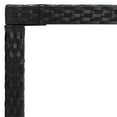 thumbnail image 4 of vidaXL Garden Bar Table Black 130x60x110 cm Poly Rattan and Glass, 4 of 6