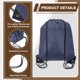 thumbnail image 3 of Mochila con cordón, 2 piezas de mochila de poliéster con cordón para gimnasio (azul marino, 34 cm x 43 cm), 3 of 7