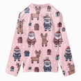 thumbnail image 6 of NOLDARESKids Baby Girl Christmas Pajamas Set Button Down Loungewear Shirt Top+Long Pants Xmas PJs Nightgown Sleepwear X165-Pink, 6 of 9