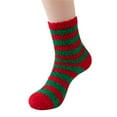 thumbnail image 2 of TRUBKH Christmas Stockings Fuzzy Socks for Women Gripper Socks for Women Fall Fuzzy Socks Women Socks Ankle Ruffle Socks Women Army Green One Size, 2 of 3