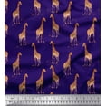 thumbnail image 1 of Soimoi Blue polyester Crepe Fabric Dot & Giraffe Animal Print Fabric by Yard 42 Inch Wide, 1 of 3