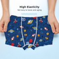 thumbnail image 3 of Yiaed Space Print Boys' Boxer Briefs Cotton Casual Stretch Comfort Boys Boxers - Kids Boxer Briefs Underwear for Boys (6-18)-Medium, 3 of 5