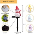 thumbnail image 3 of Solar Garden Light, Solar Landscape Lights Outdoor Waterproof 24X4 Inch Resin Snowman Stake Light with Red Santa Hat and Scarf, for Patio, Lawn, Pathway, Halloween and Holiday, 3 of 6