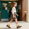 thumbnail image 7 of Sparkly Girls Cowgirl Boots Unisex Child Mid Calf Glitter Toddler Cowboy Boot Little Big Kids Western Riding Shoes, 7 of 7