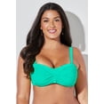 thumbnail image 5 of Swimsuits for All Women's Valentine Ruched Bandeau Bikini Top, 5 of 6