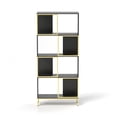 thumbnail image 2 of M optimized 4 Tier Bookshelf, Modern Bookcase for CDs Books Movies, Asymmetrical Book Storage Organizer Space-Saving, 2 of 8
