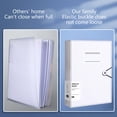 thumbnail image 4 of SIYTUAU A4 Size 60 Page Expandable Document Bag With Snap Lock Plastic Transparent Folder For Paper Storage White Plastic, 4 of 7