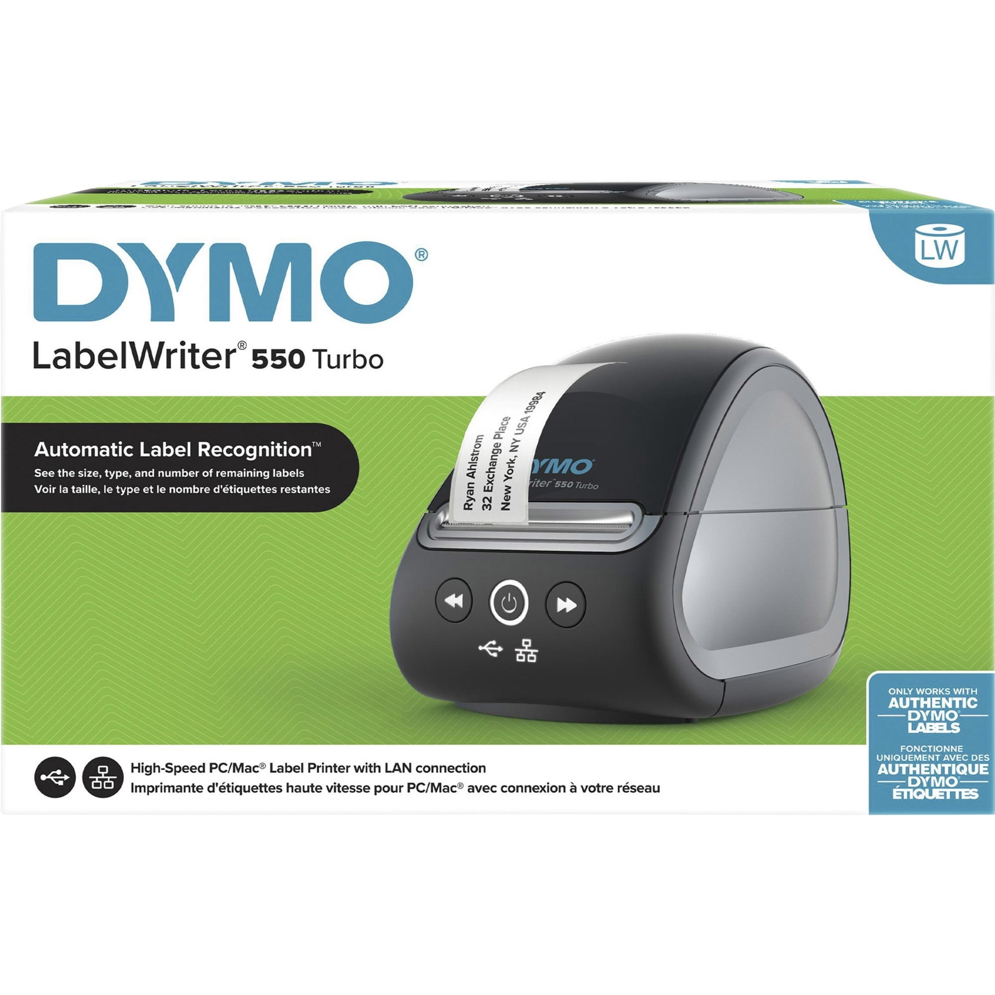 DYMO LabelWriter 550 Turbo Label Printer, Black