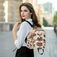 thumbnail image 6 of FORMRS Mini Backpack Purse for Women Quilted Travel Daypack Casual Shoulder Bag, Cute Chocolate Cakes, 6 of 7