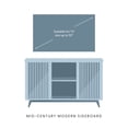 thumbnail image 6 of Plank+Beam Mid Century Modern Solid Wood Sideboard with 2 Doors, 49" TV Stand for Living Room, Walnut, 6 of 13