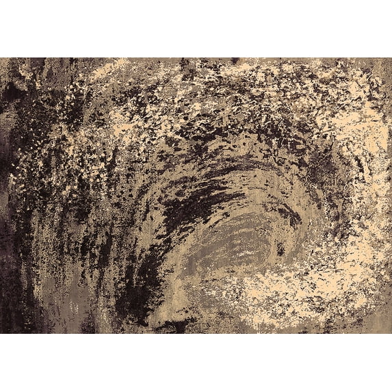 Ahgly Company Indoor Rectangle Oriental Brown Industrial Area Rugs, 4' x 6'