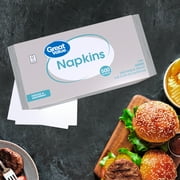 (4 pack) Great Value White Disposable Paper Napkins, 12 in x 12 in, 500 Count
