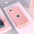 thumbnail image 5 of ULAK iPhone SE 2022 2020 Case With Screen Protector, Heavy Duty 3 Layer Shockproof Protective Phone Case for Apple iPhone SE 3rd 2nd Generation for Girls Women, Rose Gold, 5 of 9