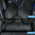 thumbnail image 5 of COMAUTO Floor Mats Fit for Tesla Model Y 2020 2021 2022 2023 2024 2025 3D Custom Fit All Weather TPE Accessories Floor Liner for 1st, 2nd Row Tesla Model Y (Not for Juniper), 5 of 9