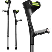 Forearm Crutches for Adults, Lightweight Folding Arm Crutch Forearm with Anti-Drop Cuff, 10 Levels Adjustable Height, Muletas para Adultos for Heavy Duty (1 Pair)