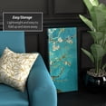 thumbnail image 3 of Red Lantern 3 ft. Short Van Gogh Canvas Folding Screen - Almond Blossoms/Wheat Field, 3 of 7