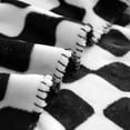 thumbnail image 4 of (3 pack) Mainstays Fleece Plush Throw Blanket, Black and White Check, Standard Throw, 4 of 9