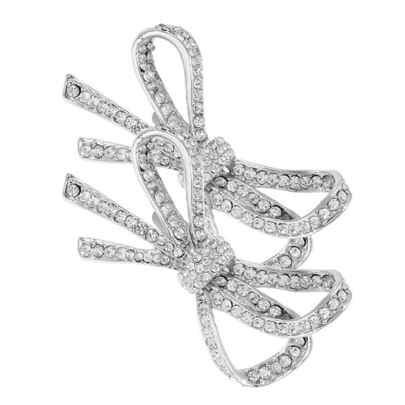 FRCOLOR 1 Pair Bowknot Shoe Clips Detachable Shoe Buckle Clips Wedding Shoe Crystal Decoration Charms Women Rhinestone Shoe Accessories For Diy Accessories