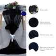 thumbnail image 6 of MDS pack of 10 Wedding 29 x 120 inches Sheer chiffon Table Runner for Rustic Boho Wedding Banquet Decor for 10Ft Table Runners - Black, 6 of 6