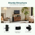 thumbnail image 4 of Nextay TV Stand Dresser with 5 Fabric Drawers, Small Media Console with Open Shelf for 45-Inch TV, Storage Organizer for Bedroom, Dorm, or Living Room, 4 of 9