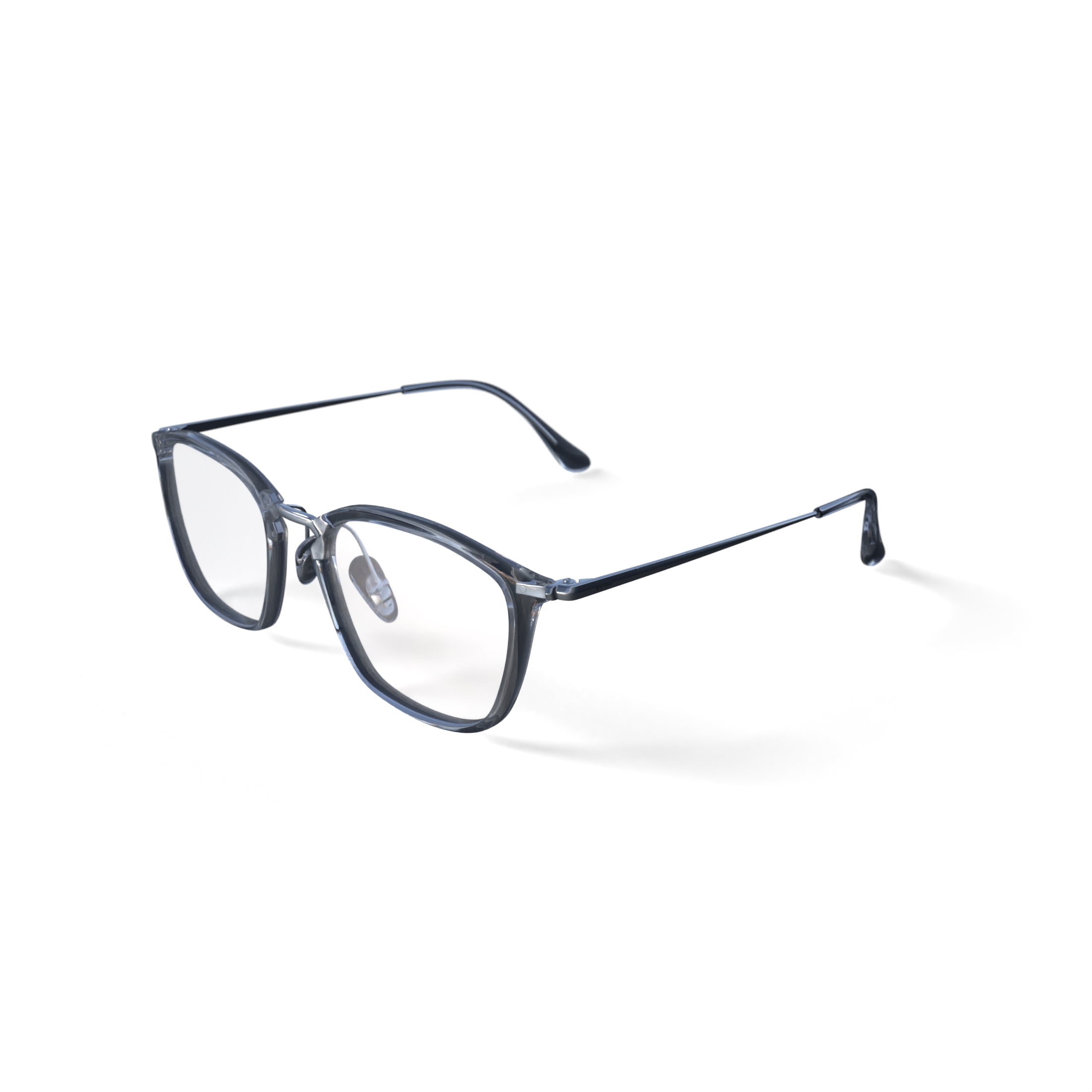 Ray-Ban Women's Size 52 Square RB7164 Optics Prescription Eyeglasses with Case, Transparent