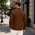 thumbnail image 4 of Hngshg Mens Tee Shirts Casual Button Up Collared Pullover Tops Dressy Long Sleeve Solid Color Golf T-Shirts, 4 of 7