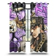 thumbnail image 5 of Anime Themed Curtains for Bedroom Drapes,JoJo's Bizarre Adventure Print Design Window Treatments Curtain Panel Set, 2-Panels, 55" W x 63" L, 5 of 8