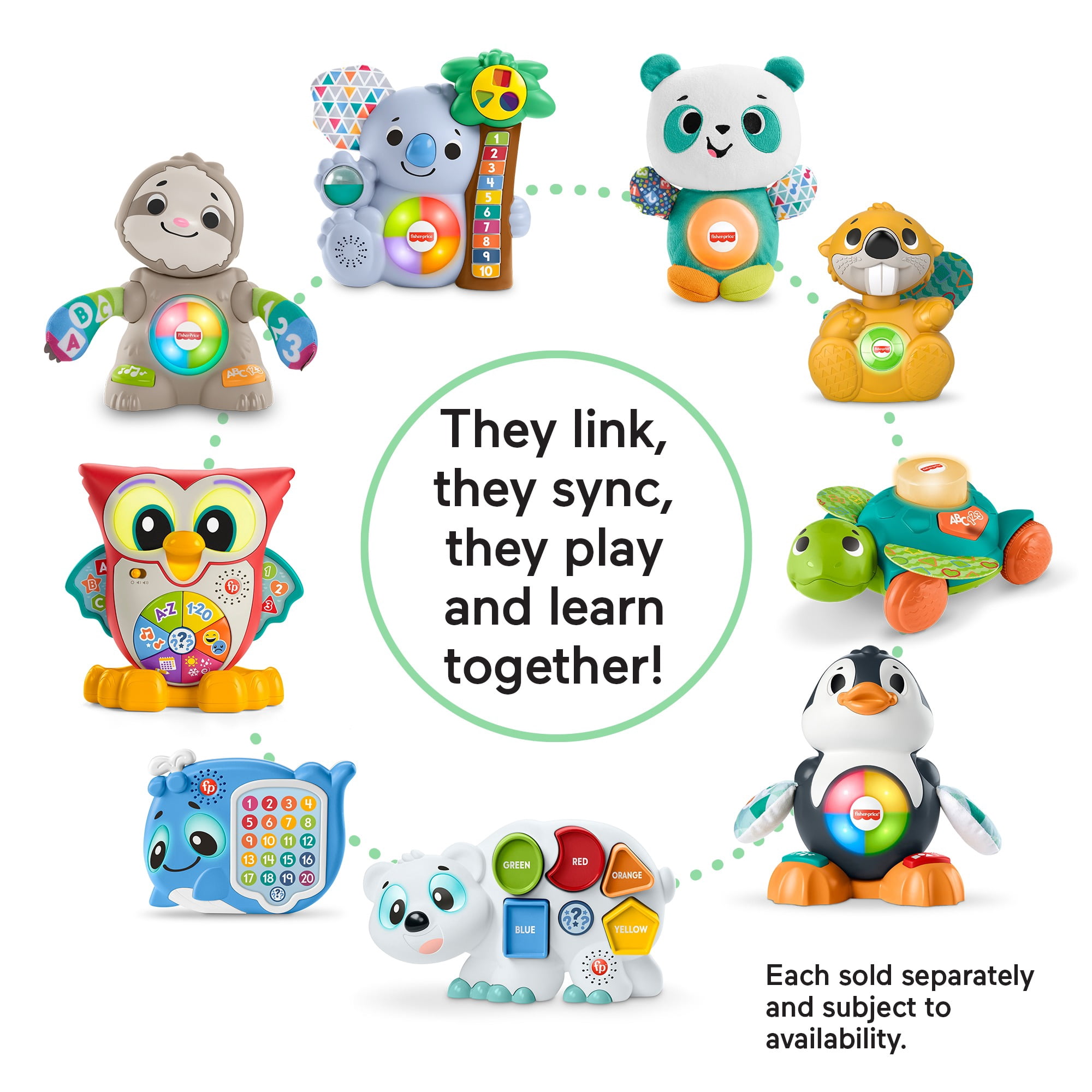 Fisher-Price Linkimals Puzzlin’ Shapes Polar Bear Interactive Learning Toy Puzzle for Toddlers