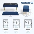 thumbnail image 3 of HOMCOM End of Bed Bench, Upholstered Bedroom Bench with Storage, Dark Blue, 3 of 10