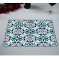 thumbnail image 2 of HATIART Motif Portugais Carreaux Azulejo Marocain Set de Table 12 X 18 Pouces, Set de 2 Sets de Table, 2 of 2