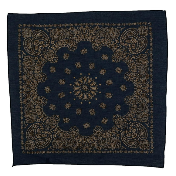 CTM® Metallic Gold Paisley Print Bandana