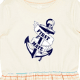 thumbnail image 4 of Inktastic First Mate with Anchor and Banner Girls Toddler Dress, 4 of 5