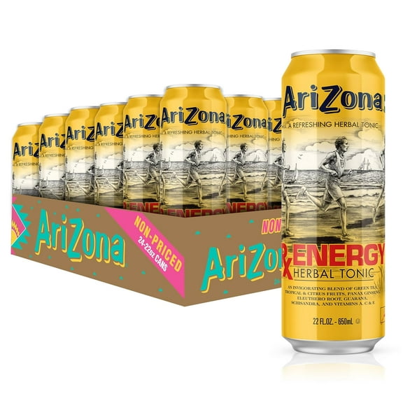Arizona Rx Energy - Big Can, 22 Fl Oz (Pack Of 24) Packaing may vary