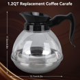 thumbnail image 4 of ABPETE Commercial Coffee Pot Replacement, Coffee Carafe Decanter Replacement Coffee Carafe Universal Replacement Coffee Pot with Black Grip and Tight Fit Spout for Coffee Machine Stove, 4 of 9