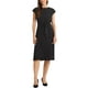 thumbnail image 2 of Vestido plisado para mujer INSPIRE CHIC, cuello redondo, sin mangas, con cinturón en la cintura, vestido A-line, color negro, 2 of 6