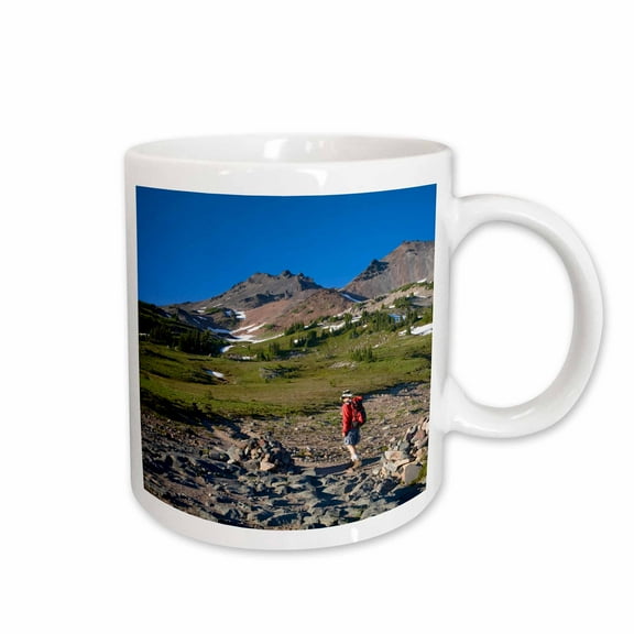 3drose, Wa, Goat Rocks, Pacific Crest Trail, Hiker - Us48 Jwi1168 - Jamie and Judy Wild, 15oz Mug