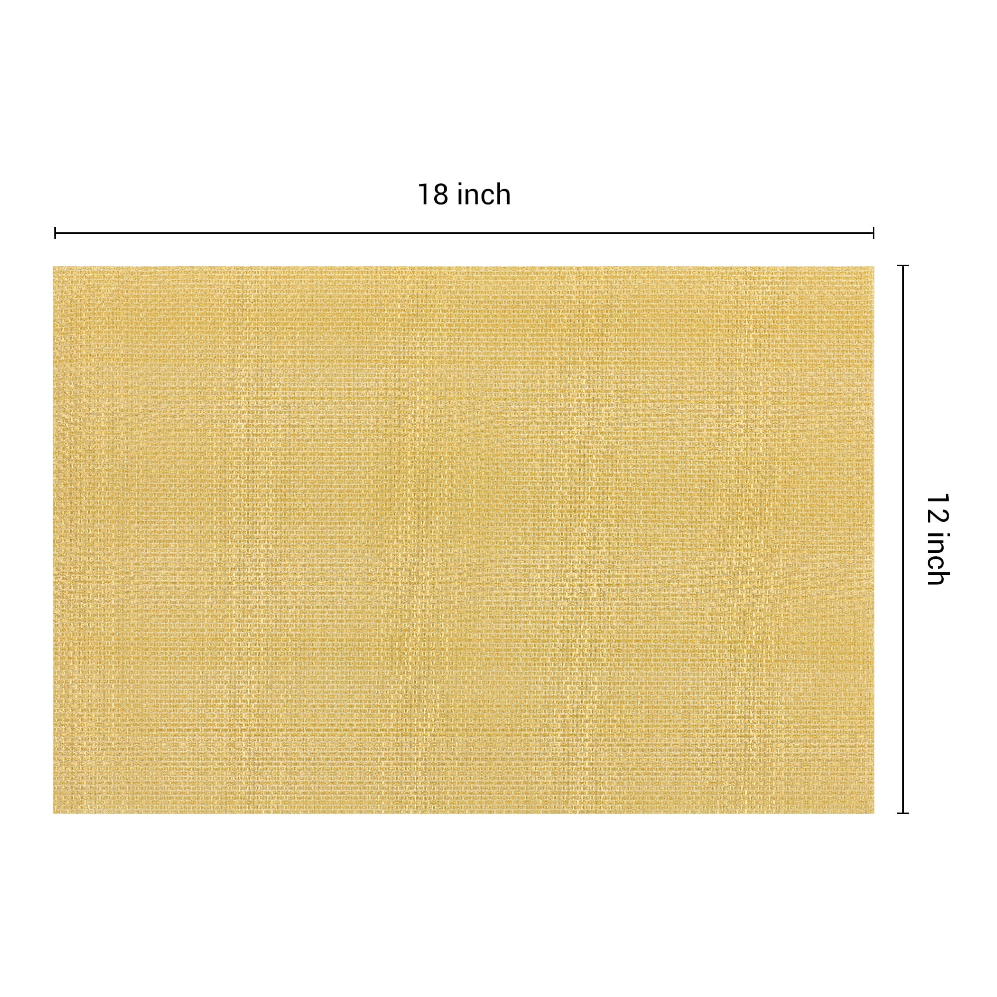 Unique Bargains Placemats Set of 6 Washable Placemats for Dining Table Decor Gold