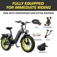 thumbnail image 3 of Seemoon Electric Bike for Adults 750W Motor 52V 25Ah 1300Wh 28MPH 105Mi 160Nm 40Deg 20"x4" Fat Tire Front Suspension Dual Disc Brakes Step Through, 3 of 8