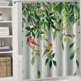 thumbnail image 6 of Orinice  Green Leaves Birds Shower Curtain Spring Hanging Vine Decorative Bath Curtain  Polyester Fabric Waterproof Bathroom Curtain with 12 Hooks 60x72, 6 of 7