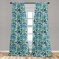 thumbnail image 5 of Ambesonne Starfish Curtains, Tropical Shells, Pair of 28"x95", Multicolor, 5 of 5