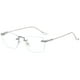thumbnail image 1 of Gafas sin montura de moda Yinane Gafas claras azul, 1 of 4